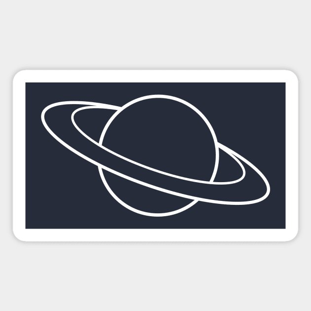 Minimal outer space Saturn planet Magnet by happinessinatee